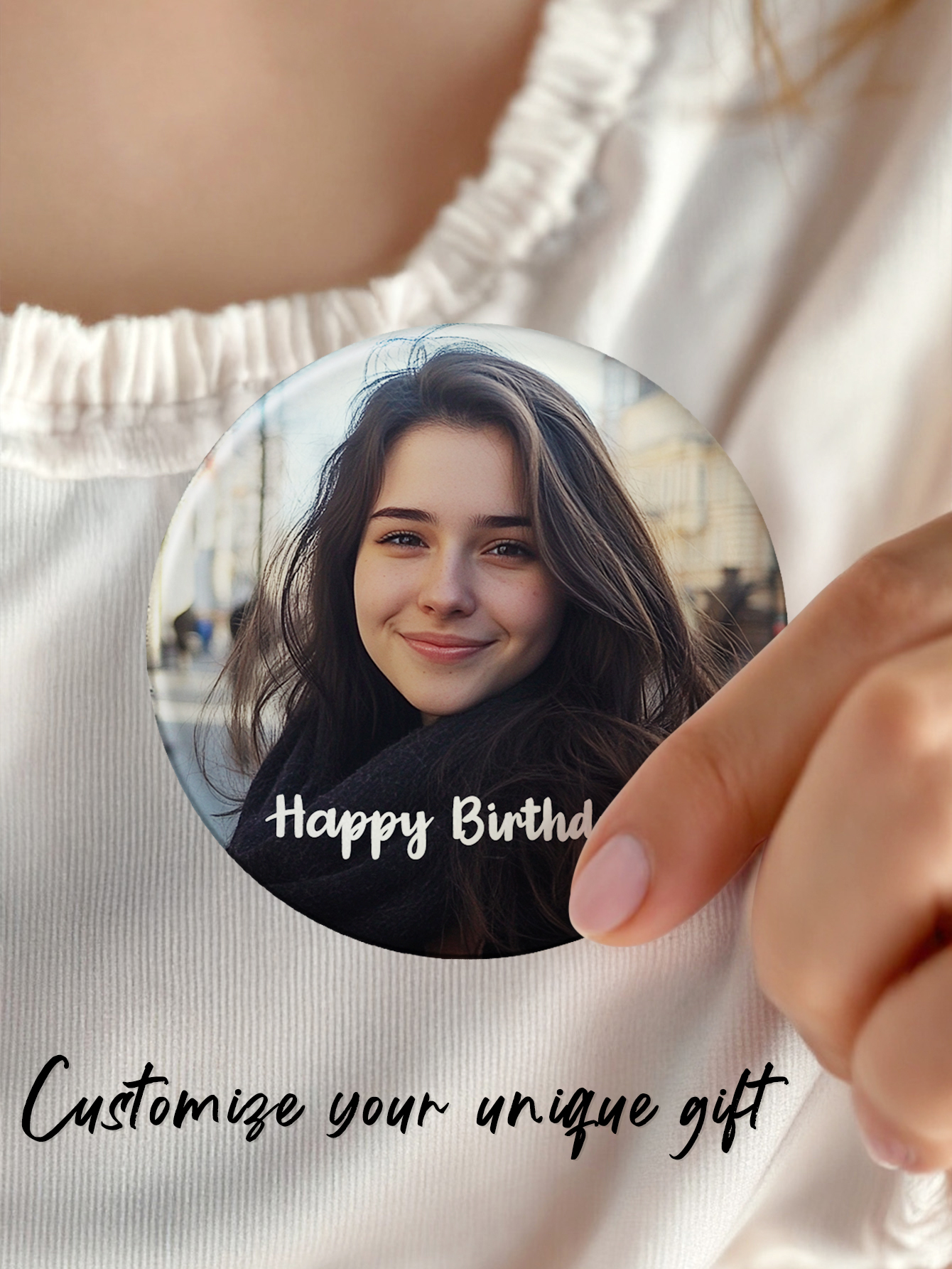 Broche Personnalisée Avec Photo Et Texte, Badge Personnalisé, Cadeau Amusant - CustWitFR