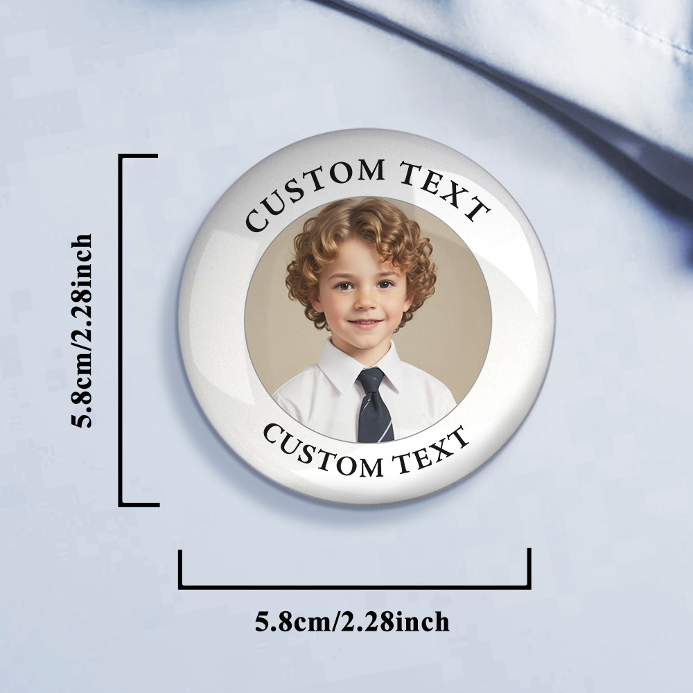 Épingle Personnalisée Avec Texte Et Photo Badge Bouton Personnalisé Accessoire Personnalisé - CustWitFR