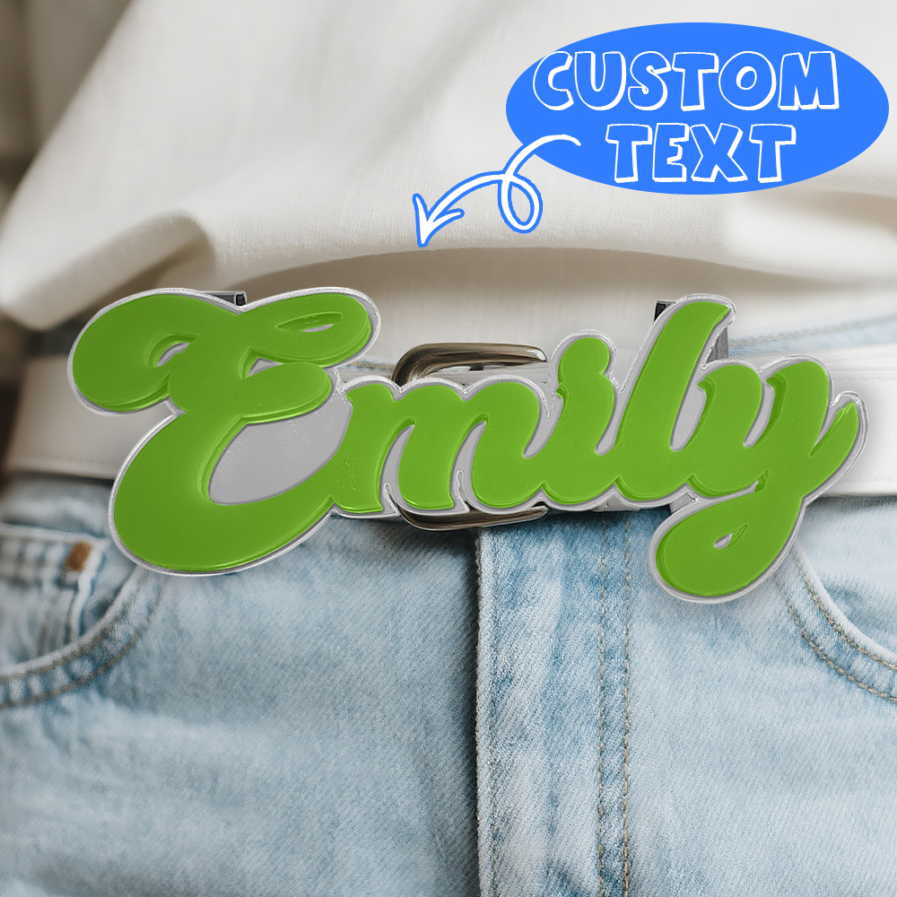 Boucle de ceinture avec plaque signalétique personnalisée, fermoir de ceinture personnalisé, clip de ceinture impressionnant