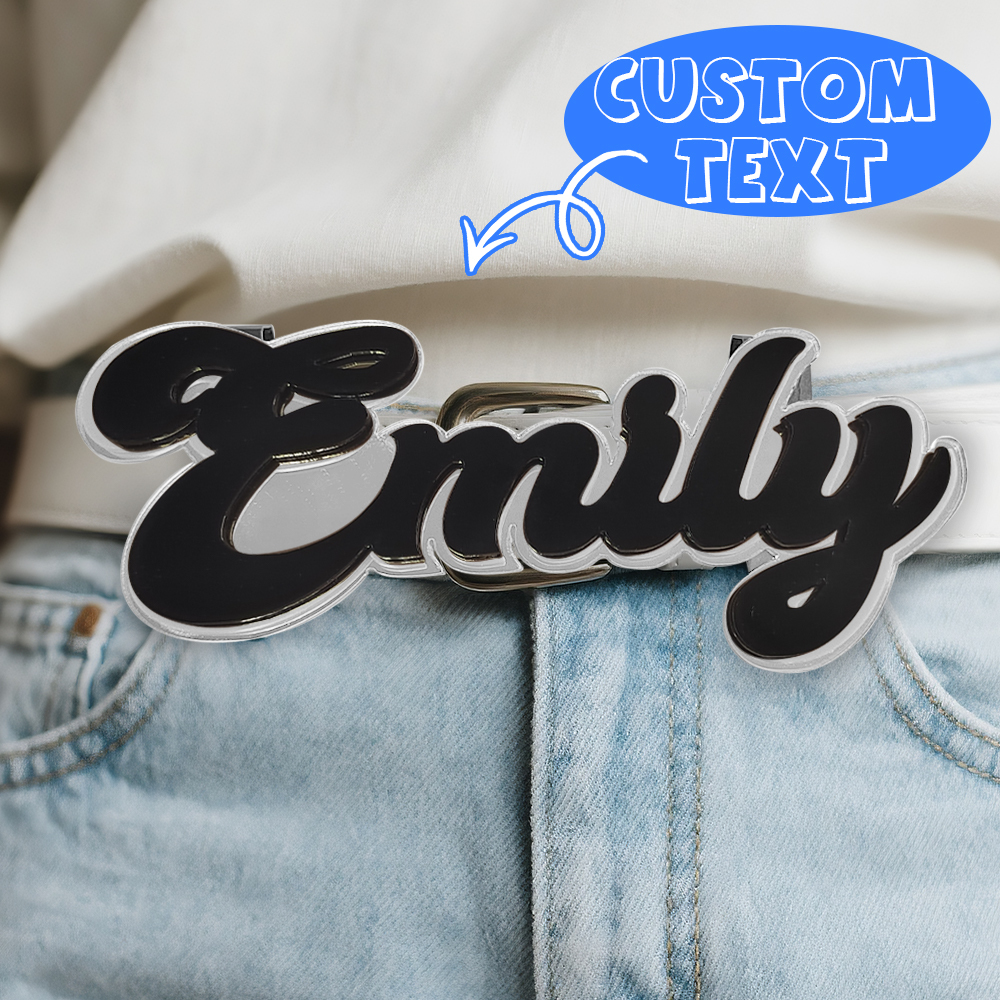 Custom Nameplate Belt Buckle Personalized Belt Clasp Impressive Belt Clip