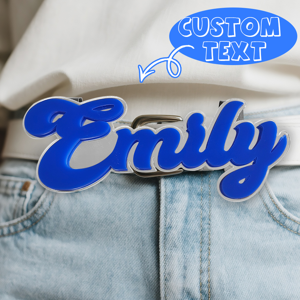 Custom Nameplate Belt Buckle Personalized Belt Clasp Impressive Belt Clip