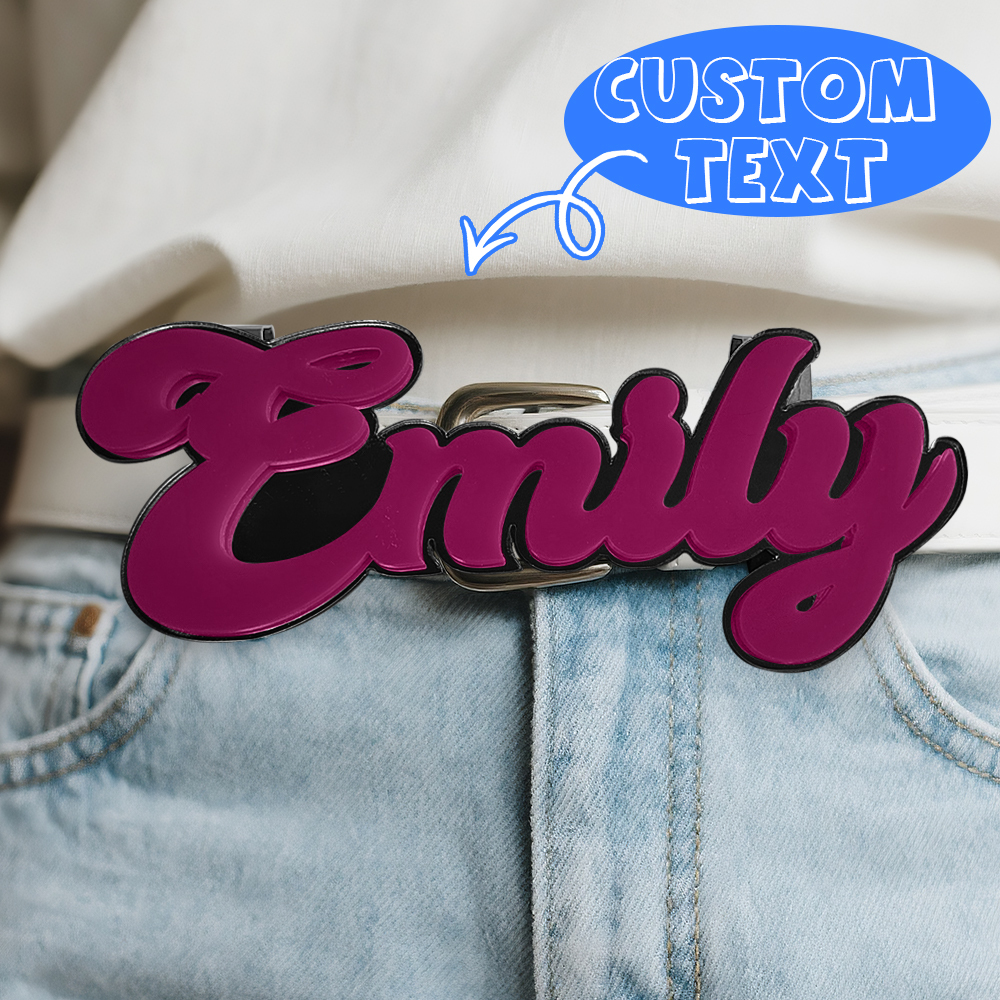Custom Nameplate Belt Buckle Personalized Belt Clasp Impressive Belt Clip