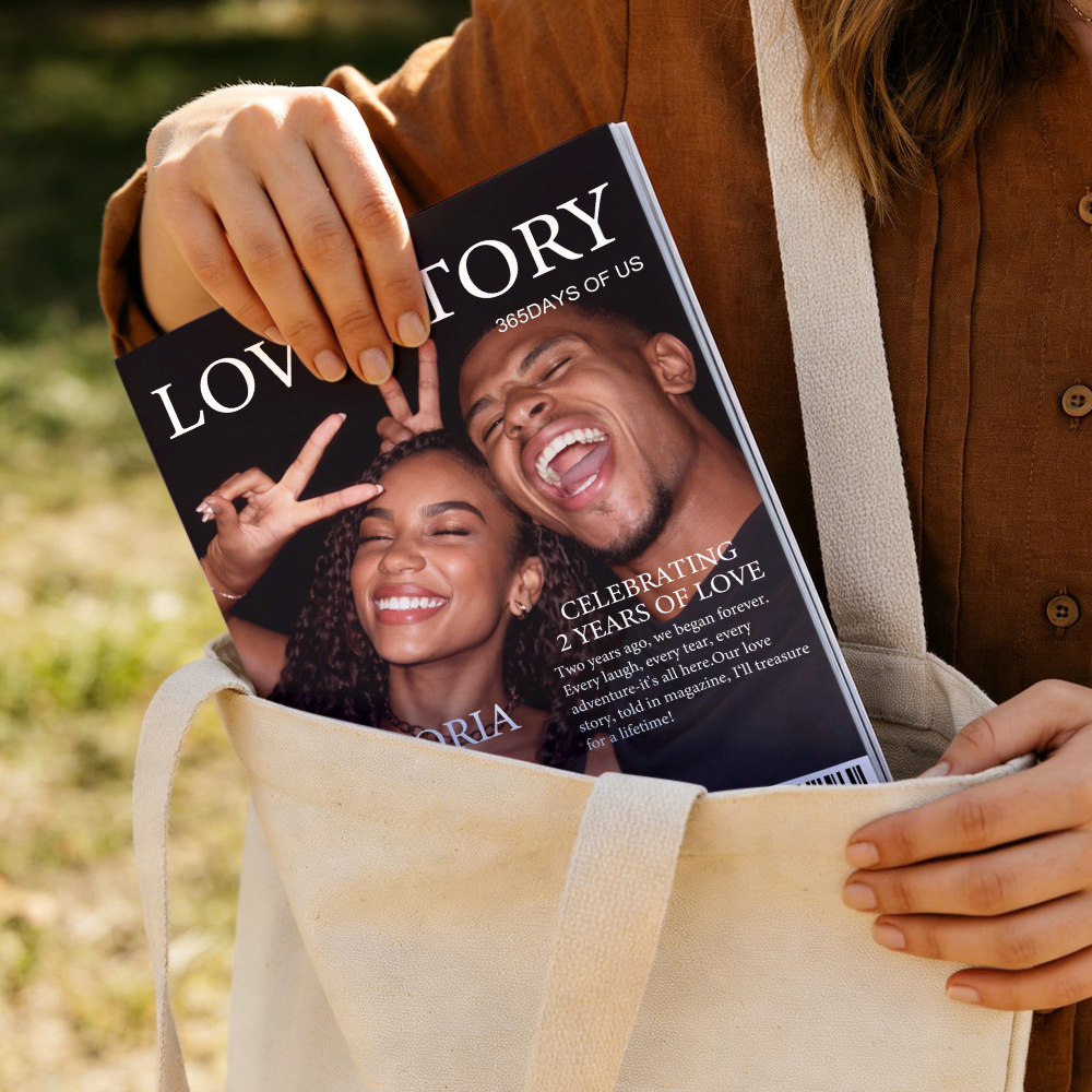Personalized LOVE STORY Magazine for Couples on Valentine's Day