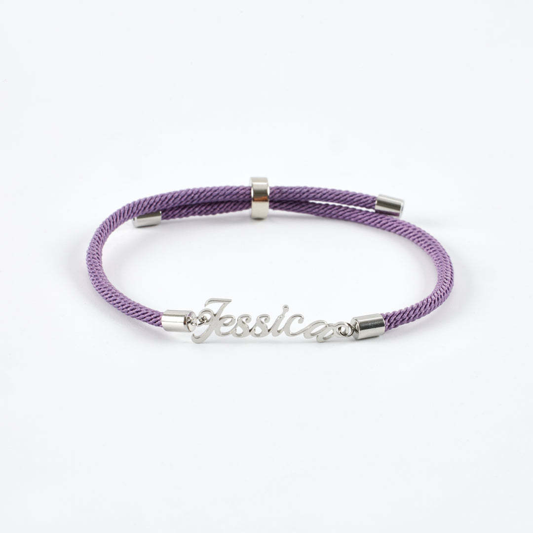 Bracelet Personnalisé avec Prénom – Bijou avec Cordon Tressé – Cadeau Unique & Élégant