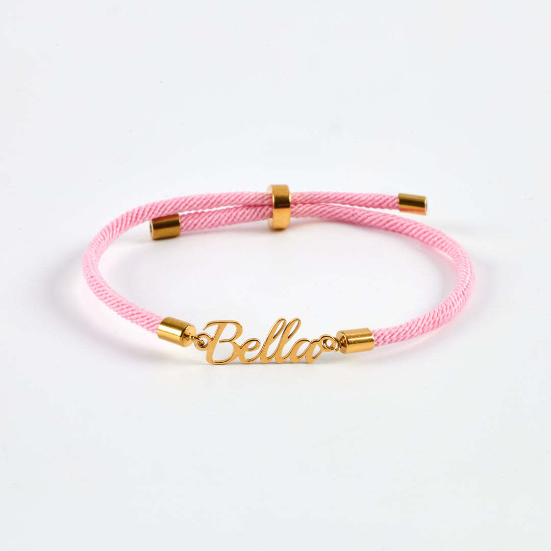 Bracelet Personnalisé avec Prénom – Bijou avec Cordon Tressé – Cadeau Unique & Élégant