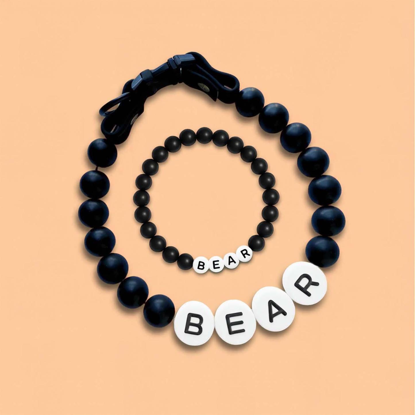Personalized Pet Name Necklace – Comes with a Free Matching Bracelet Gift for Dog