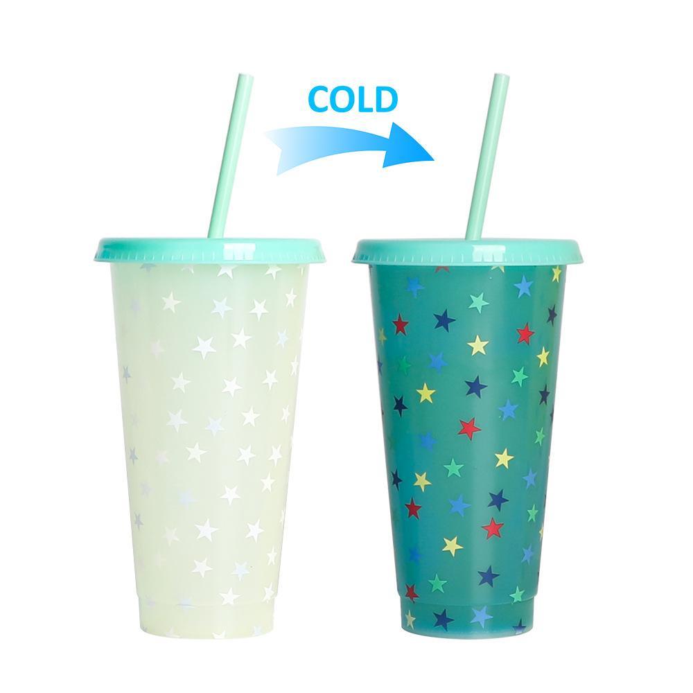 Color-Changing Straw Cup for Christmas Fun Party Drink ware