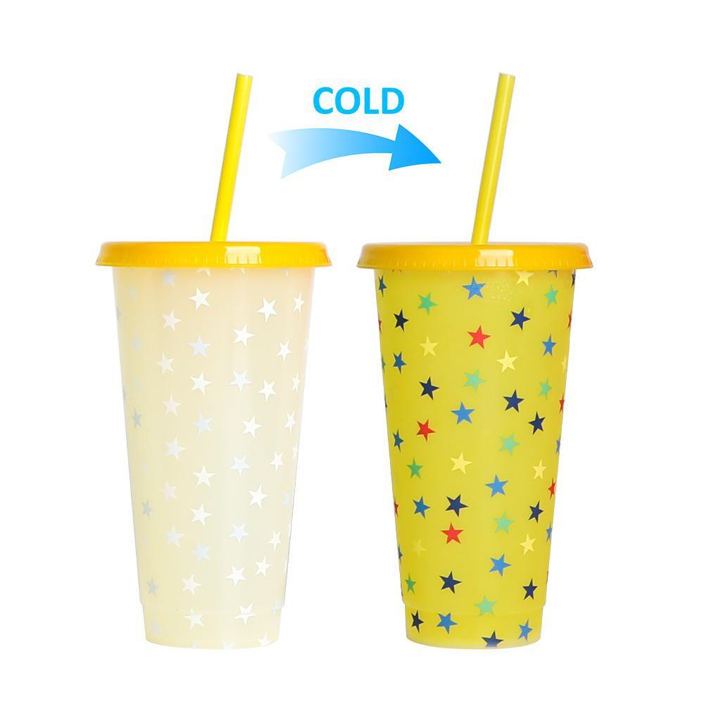 Color-Changing Straw Cup for Christmas Fun Party Drink ware