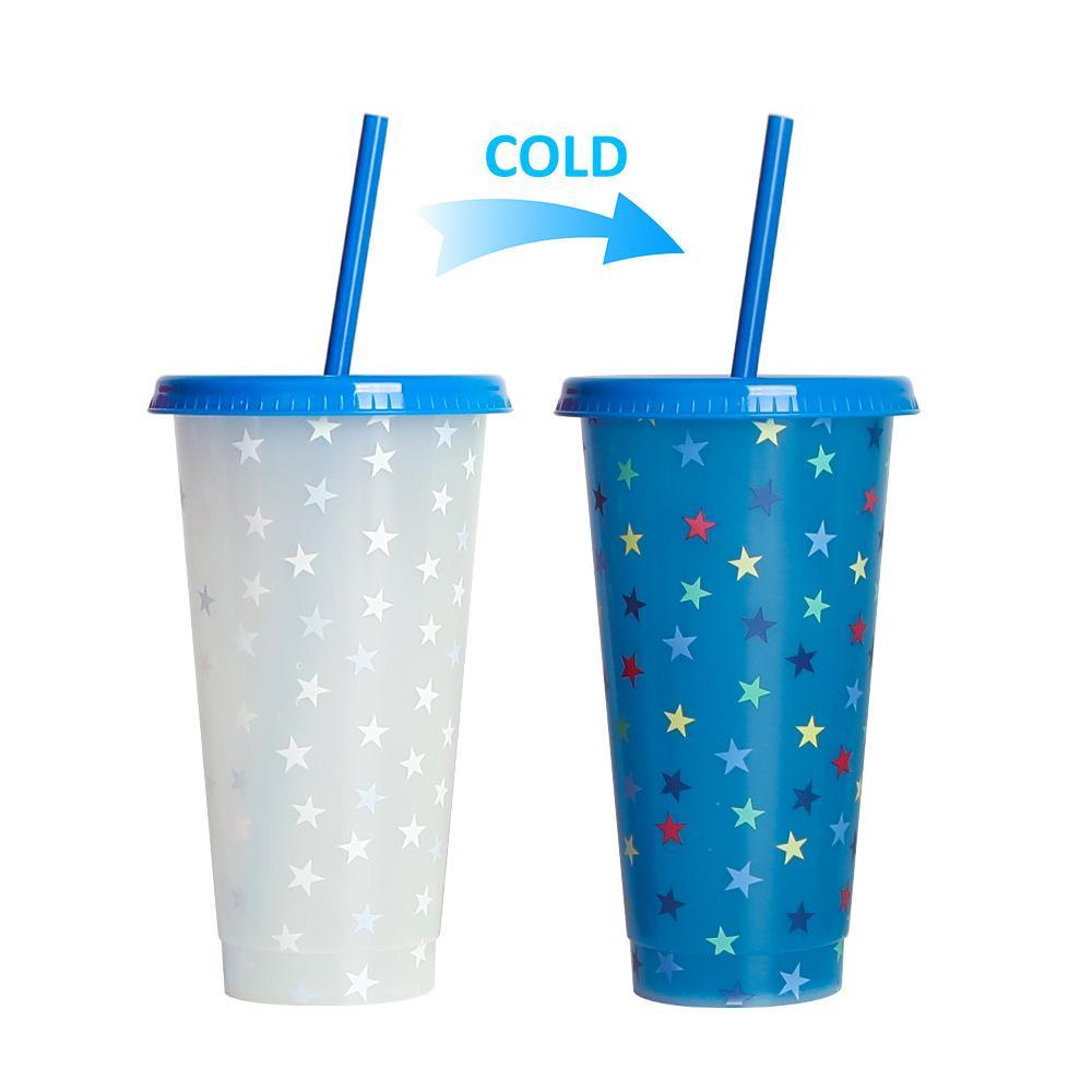 Color-Changing Straw Cup for Christmas Fun Party Drink ware