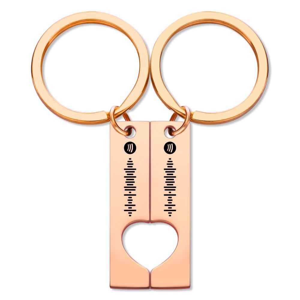 Porte-clés Avec Code Spotify Personnalisé Et Scannable, Porte-clés Avec Chanson Musicale Personnalisée Gravée, Cadeaux, Porte-clés Noirs - CustWitFR