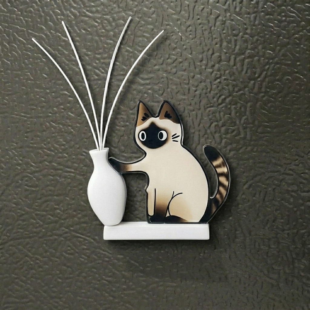 Collectionneur De Moustaches De Chat Fait à La Main – Support De Réfrigérateur Magnétique En Acrylique | Mini Souvenir, Souvenir Commémoratif Pour Animaux De Compagnie, Cadeau Pour Les Amoureux Des Chats - CustWitFR