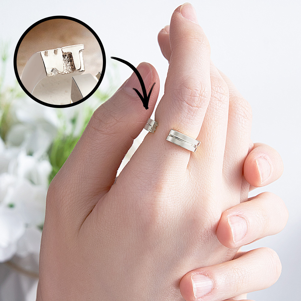 Custom Initial Ring Personalized Ring With Letters Design Unique Gift For Lovers