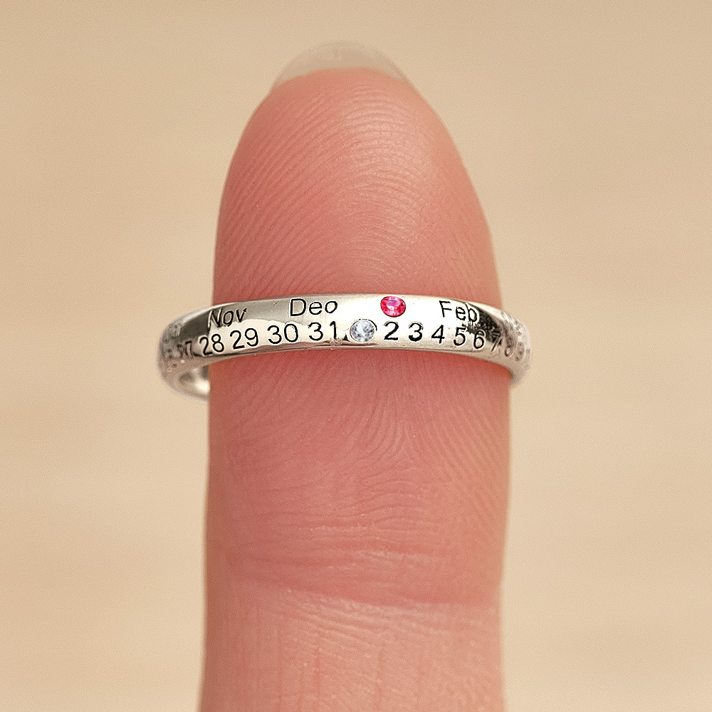 Custom Photo & Birthstone Ring Meaningful Mother's Day Jewelry