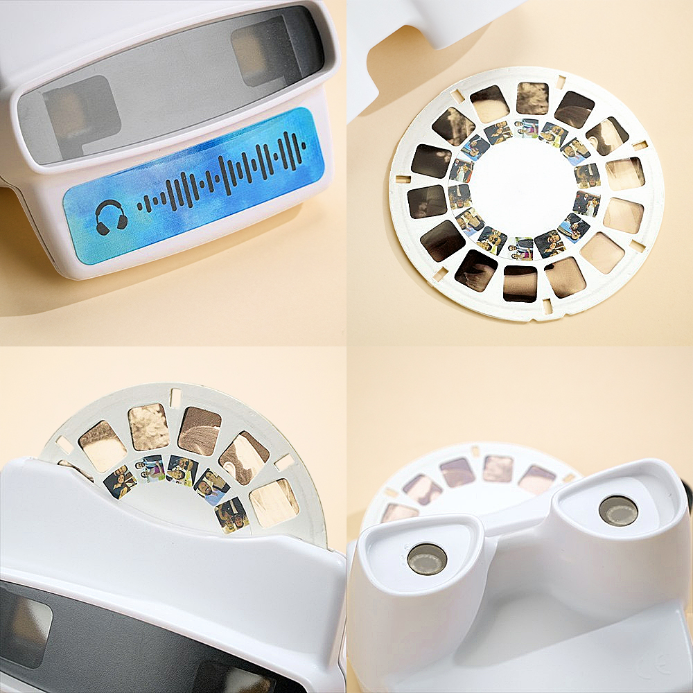 Custom 3D Music Viewfinder and Reel Personalized Gift with your own photos Text and Photo Viewer Multiple Films Available Gifts Idea