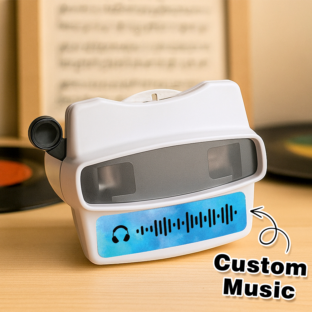 Custom 3D Music Viewfinder and Reel Personalized Gift with your own photos Text and Photo Viewer Multiple Films Available Gifts Idea