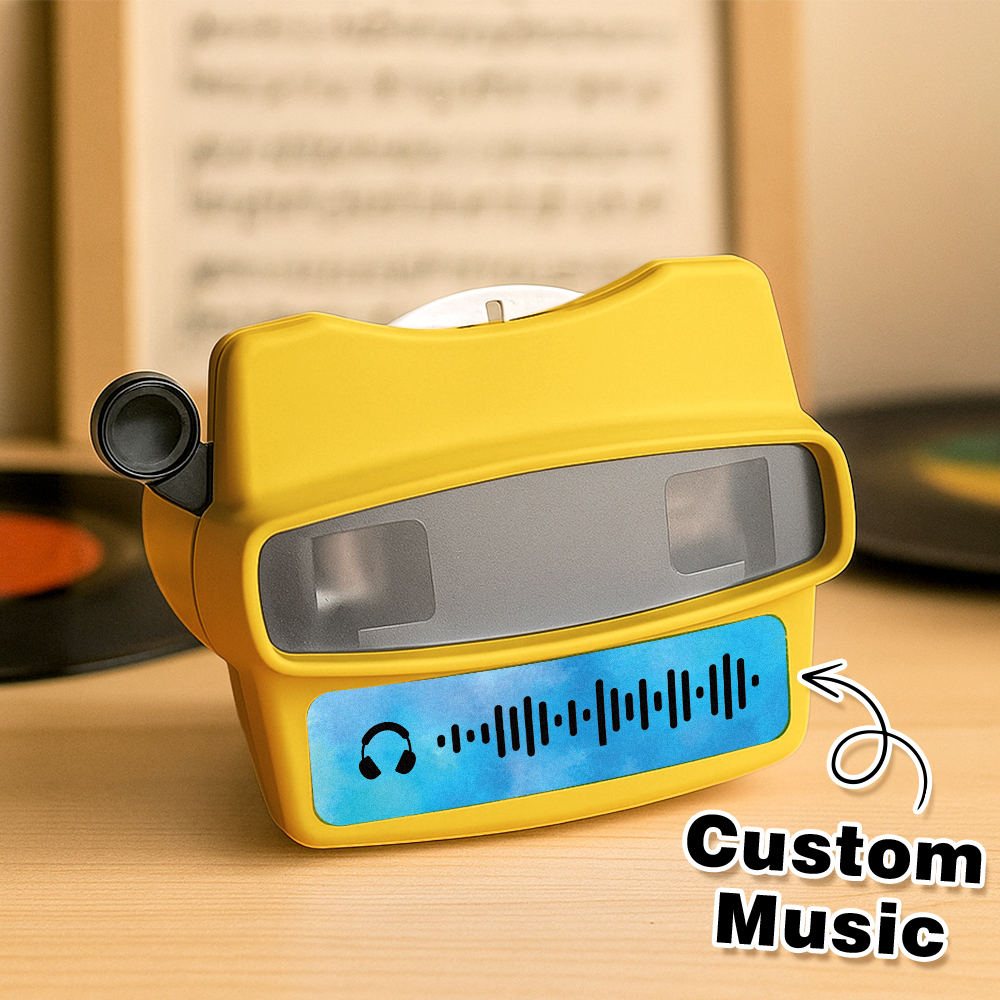Custom 3D Music Viewfinder and Reel Personalized Gift with your own photos Text and Photo Viewer Multiple Films Available Gifts Idea