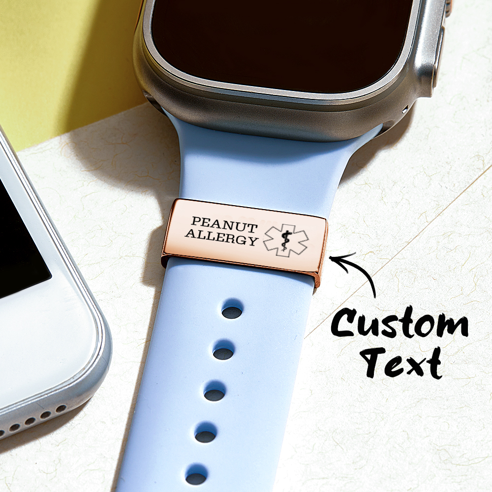 Breloque De Bracelet De Montre Personnalisée, Alerte Médicale, Breloque D'identification Personnalisée Pour Les Conditions D'allergie, Notification D'urgence