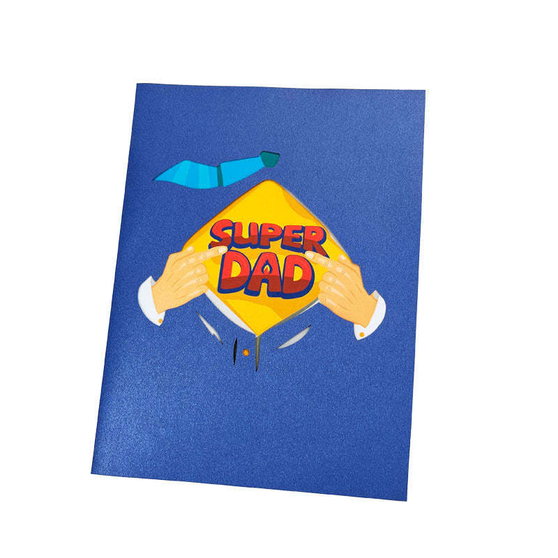 Father's Day Card 3D Pop Up Card Super Dad Greeting Card for Him - MyHawaiianShirts