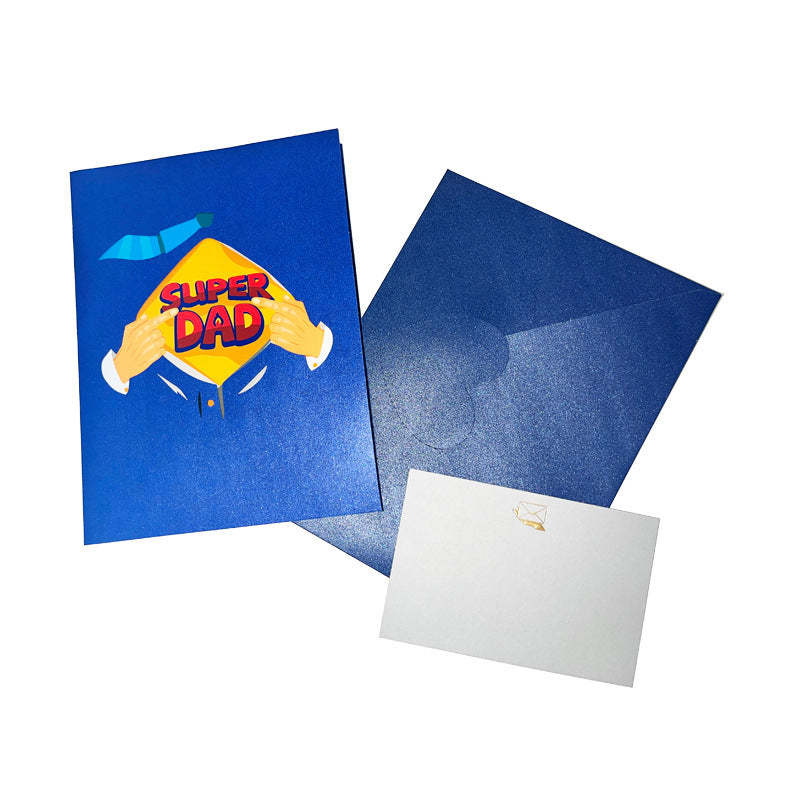 Father's Day Card 3D Pop Up Card Super Dad Greeting Card for Him - MyHawaiianShirts