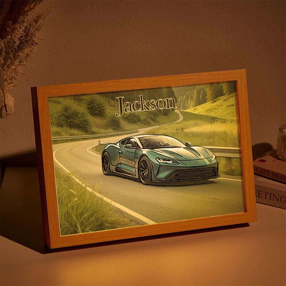 Veilleuse Photo Personnalisée Miracle Avec Motif De Nom Personnalisé, Cadeau Créatif Pour Les Amoureux Des Animaux