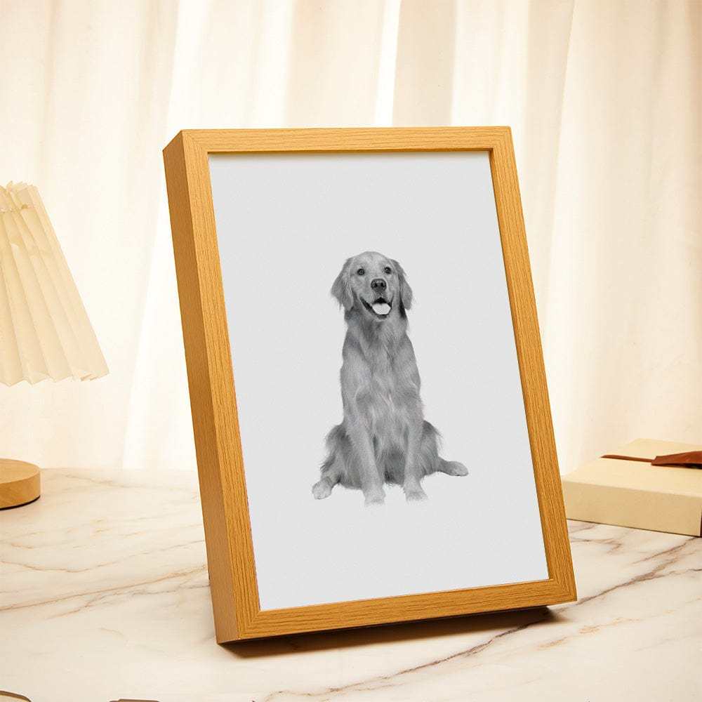 Veilleuse Photo Personnalisée Miracle Avec Motif De Nom Personnalisé, Cadeau Créatif Pour Les Amoureux Des Animaux