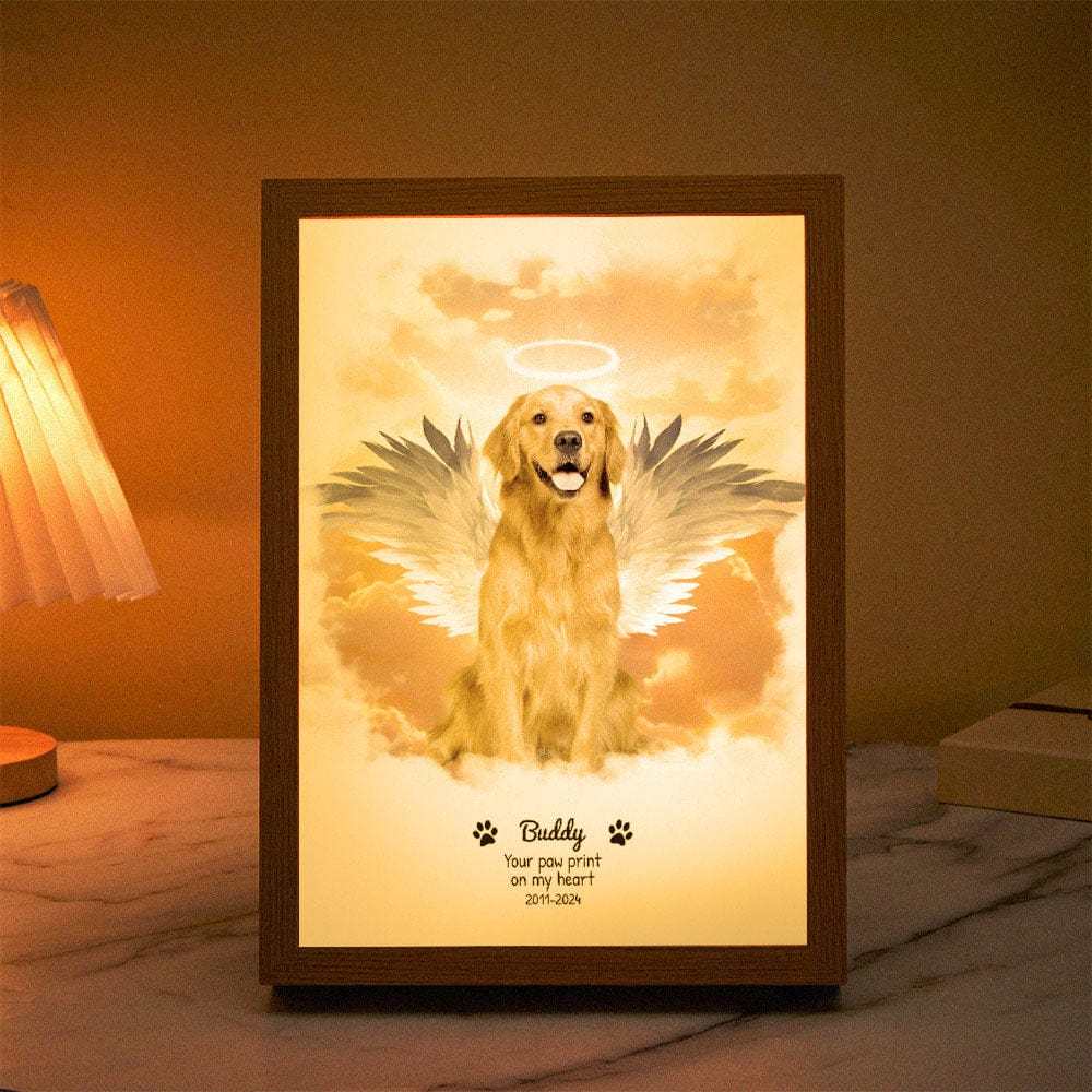 Veilleuse Photo Personnalisée Miracle Avec Motif De Nom Personnalisé, Cadeau Créatif Pour Les Amoureux Des Animaux