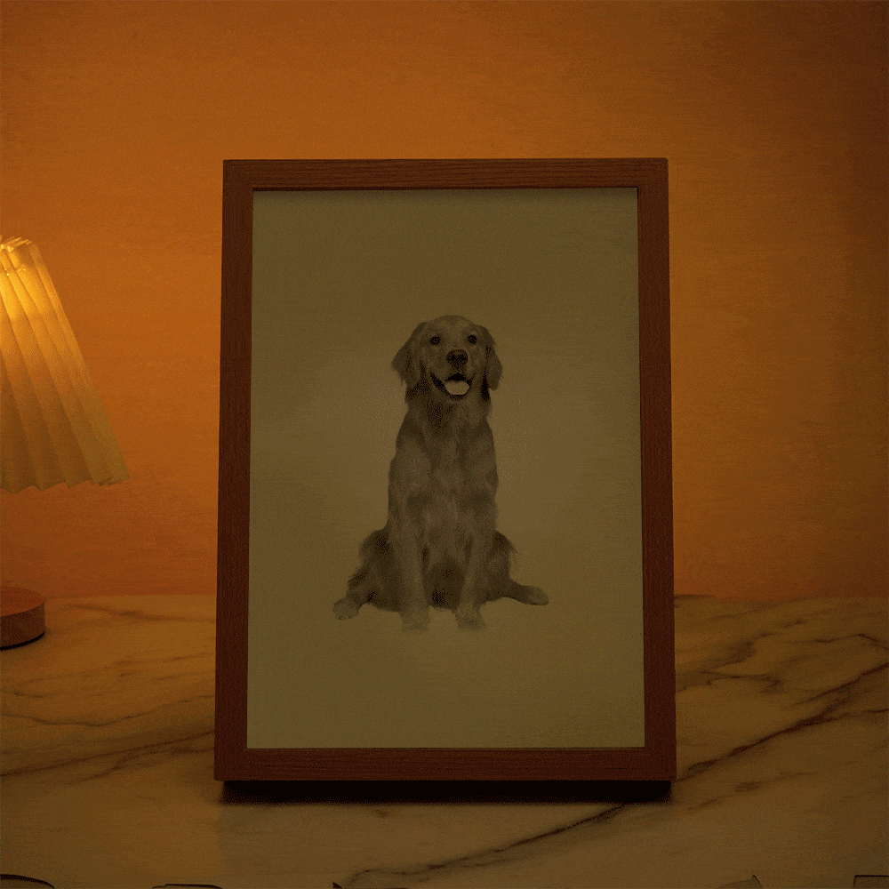 Veilleuse Photo Personnalisée Miracle Avec Motif De Nom Personnalisé, Cadeau Créatif Pour Les Amoureux Des Animaux