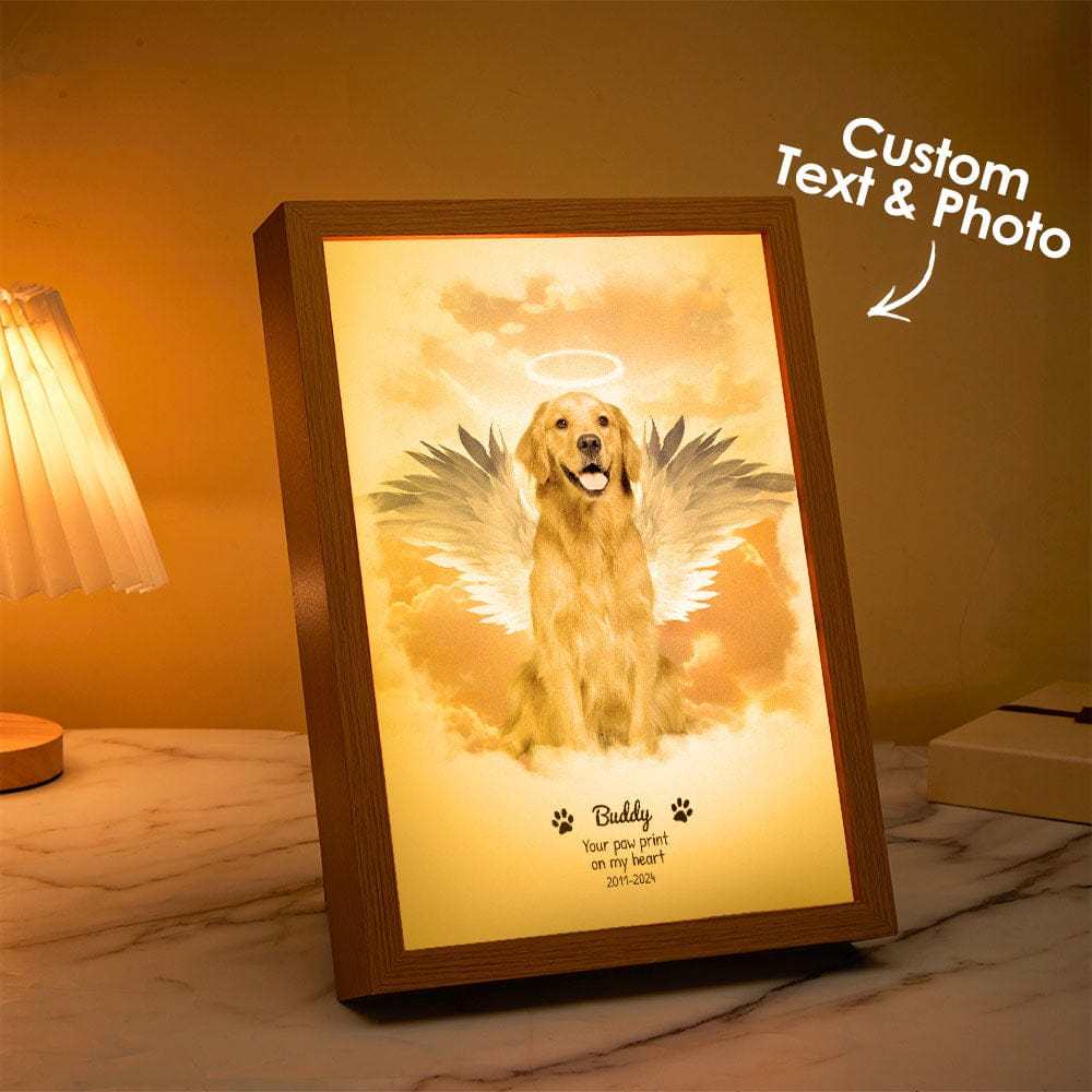 Veilleuse Photo Personnalisée Miracle Avec Motif De Nom Personnalisé, Cadeau Créatif Pour Les Amoureux Des Animaux