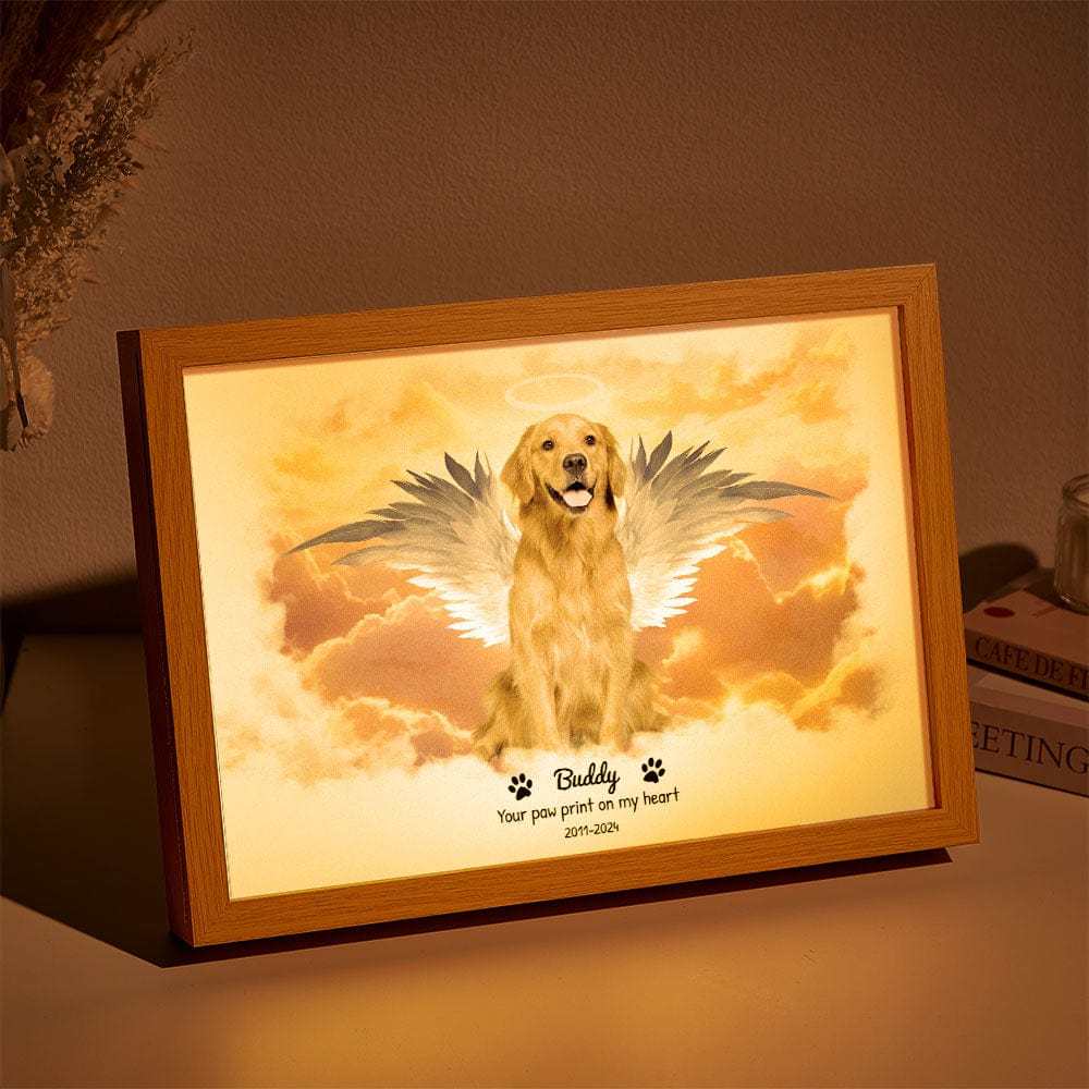 Veilleuse Photo Personnalisée Miracle Avec Motif De Nom Personnalisé, Cadeau Créatif Pour Les Amoureux Des Animaux