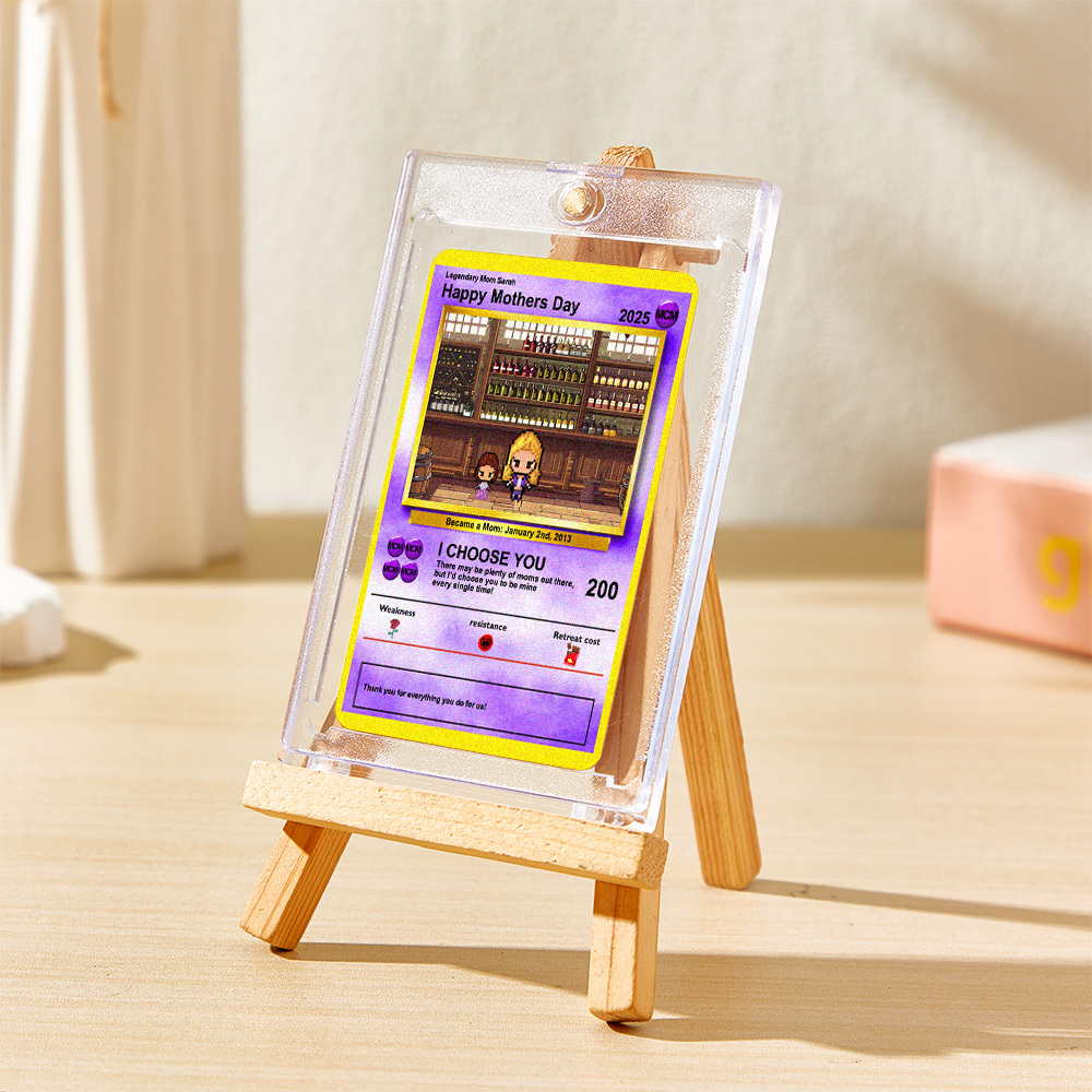 Cartes Métalliques Personnalisées Créez Votre Propre Rôle Cadeau De Fête Des Mères Souvenir Mémorable - CustWitFR