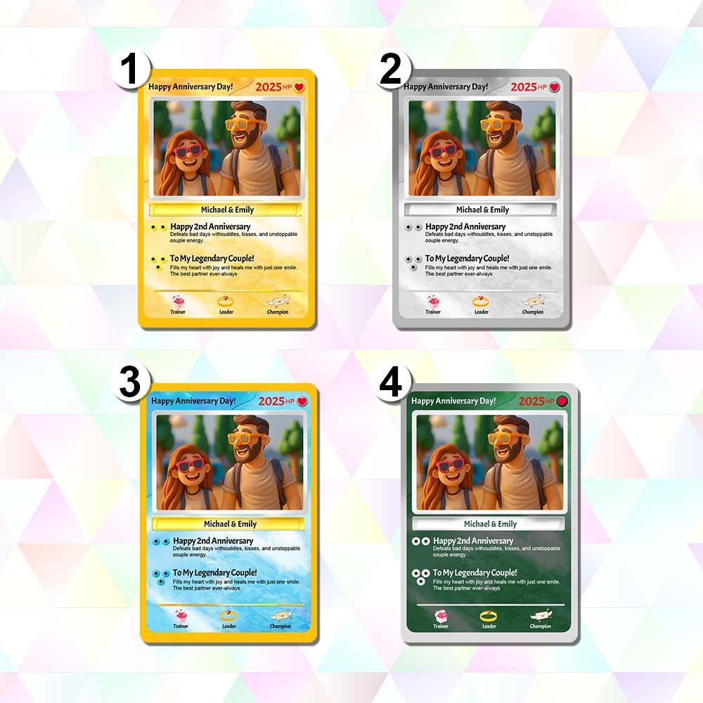 Carte Personnalisée Pour Père, Style Argile, Mini-cadeau Rétro Inspiré Du Dessin Animé Pour Lui, Photo, Texte, Carte À Piquer - CustWitFR