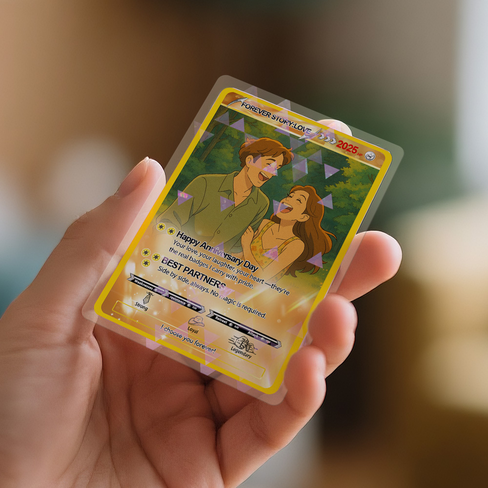 Carte De Couple Personnalisée En Argile Fabriquée À La Main, Carte De Vœux Personnalisée Pour Cadeau D'anniversaire, Souvenir D'anniversaire Pour Petite Amie Ou Petit Ami - CustWitFR