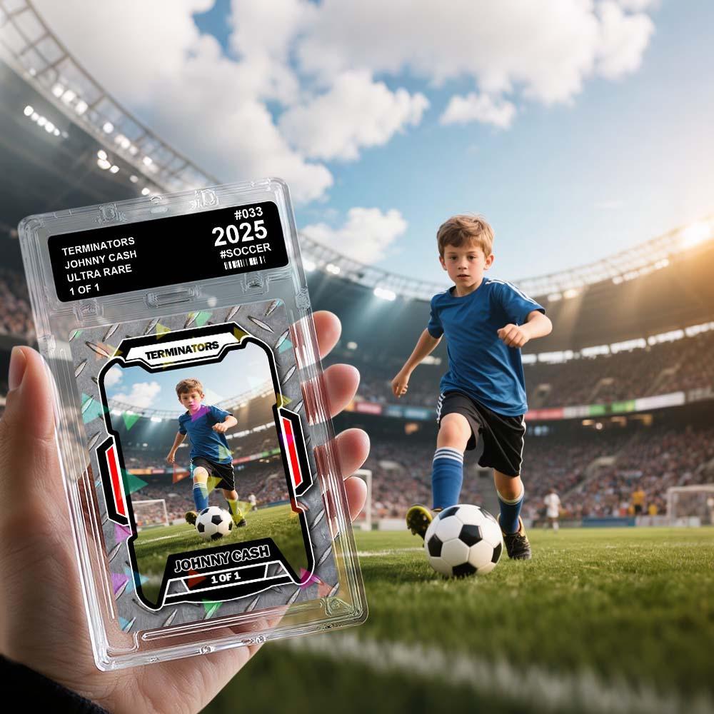 Carte Poke Personnalisée Portrait Sportif À Partir D'une Photo Carte D'entraîneur Personnalisée Sur Le Thème Du Sport Avec Nom Et Statistiques Personnalisés Cadeau Unique Pour Les Athlètes Et Les Fans - CustWitFR