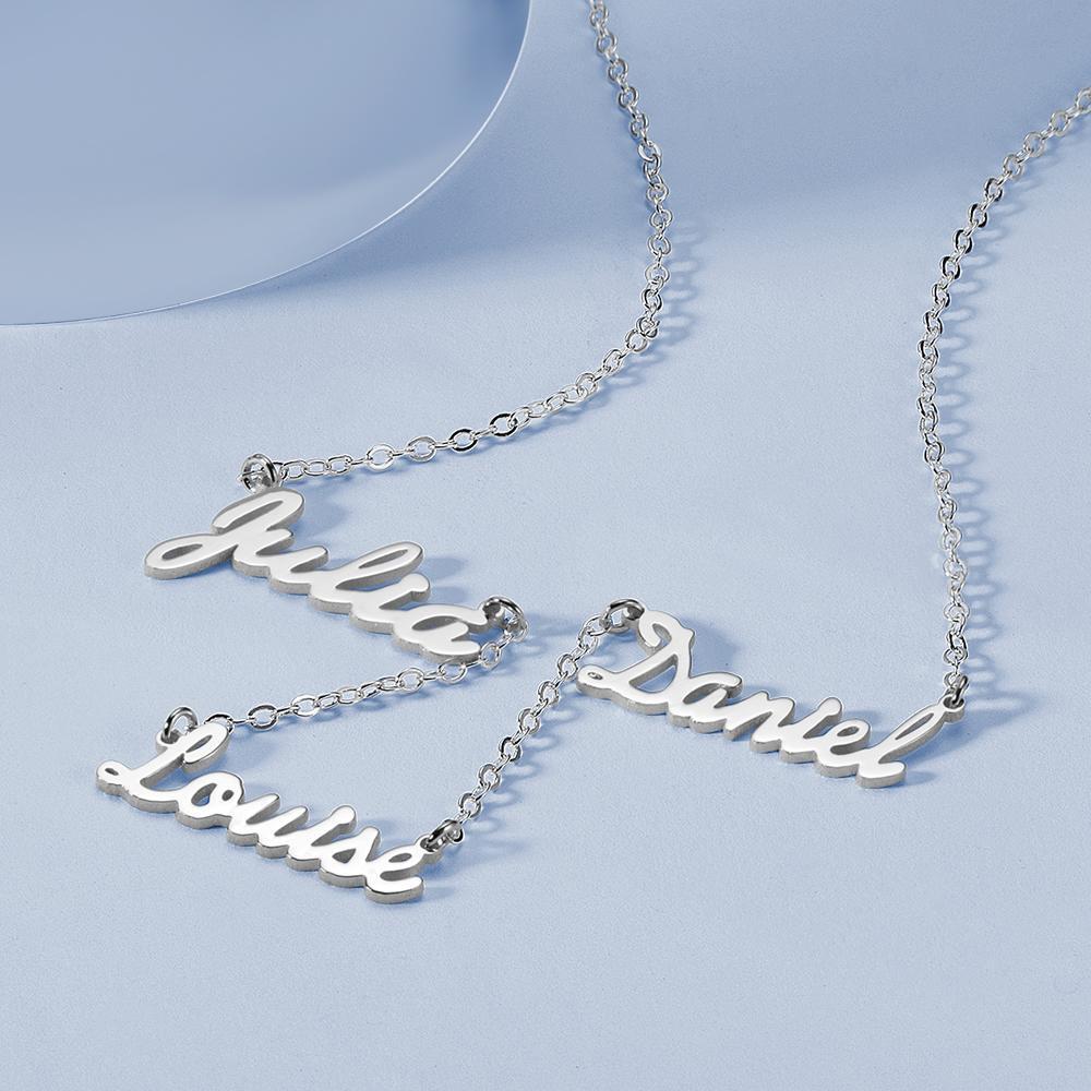 Collier Élégant Personnalisé À Trois Noms - CustWitFR