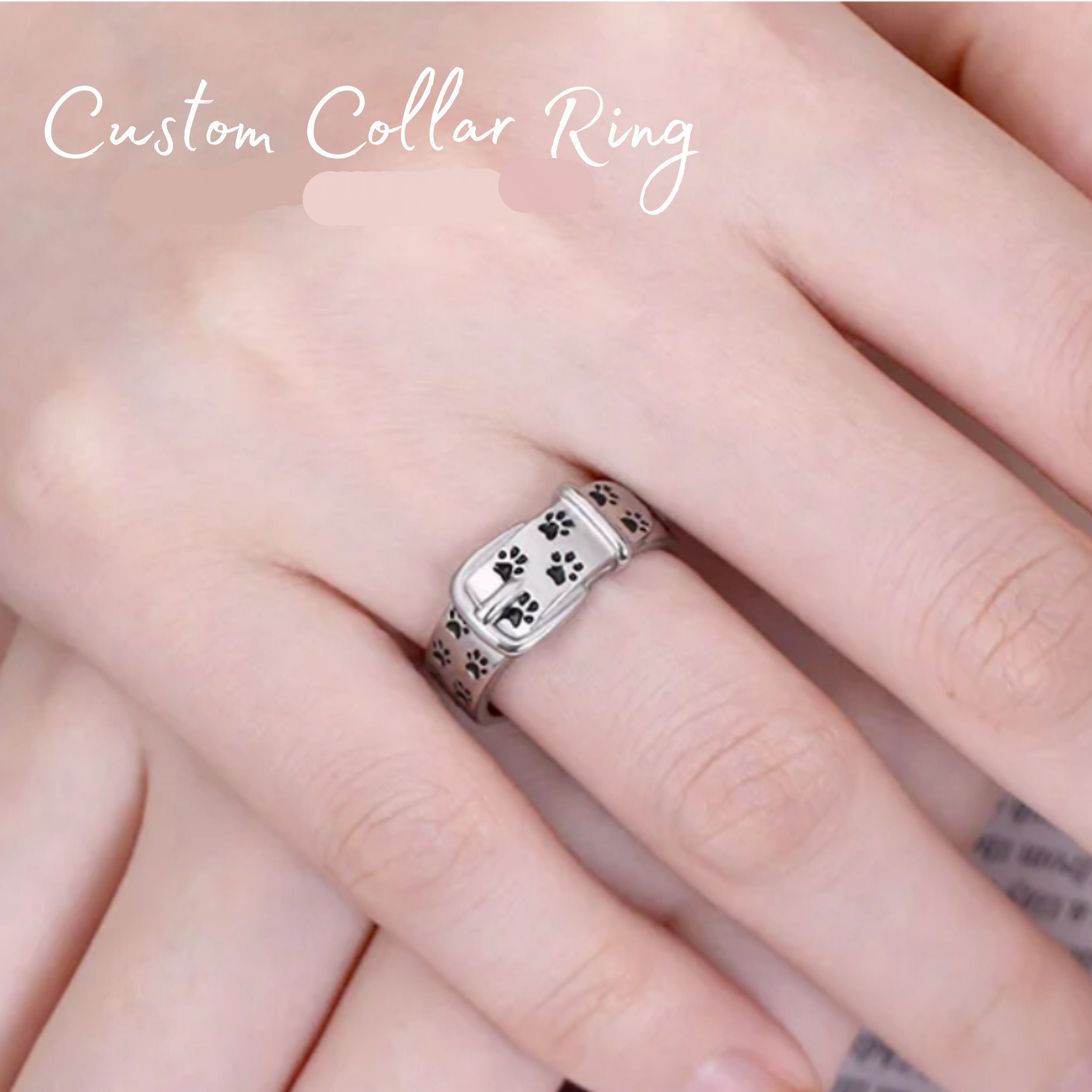 Anneau De Collier Personnalisable Pour Animal De Compagnie - Nom Et Message Gravés À L'intérieur