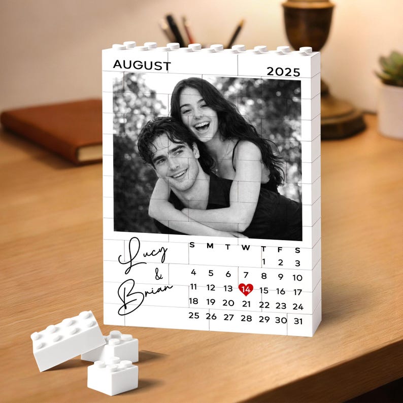 Blocs De Construction Photo Personnalisés Pour Couples, Calendrier, Cadeau De Saint-valentin, Cadeau Pour Couple, Cadeau D'anniversaire