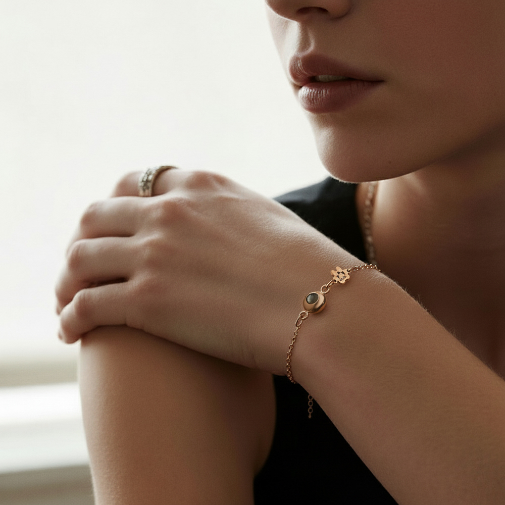 Bracelet Personnalisé Avec Nom Et Photo D'animal De Compagnie, Bracelet De Projection D'animal De Compagnie Pour Femme, Cadeau Pour Amoureux Des Animaux