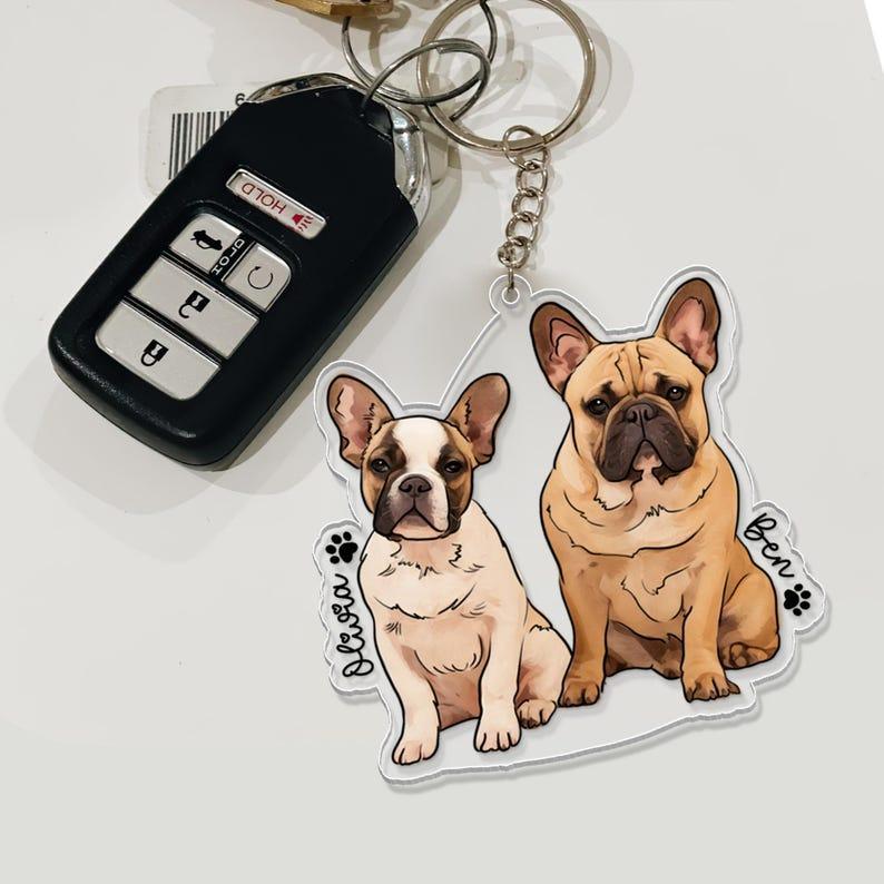 Cadeaux Personnalisés Pour Les Amoureux Des Animaux, Porte-clés Photo Personnalisé Pour Animaux De Compagnie, Porte-clés Photo Et Nom De Chien Personnalisé