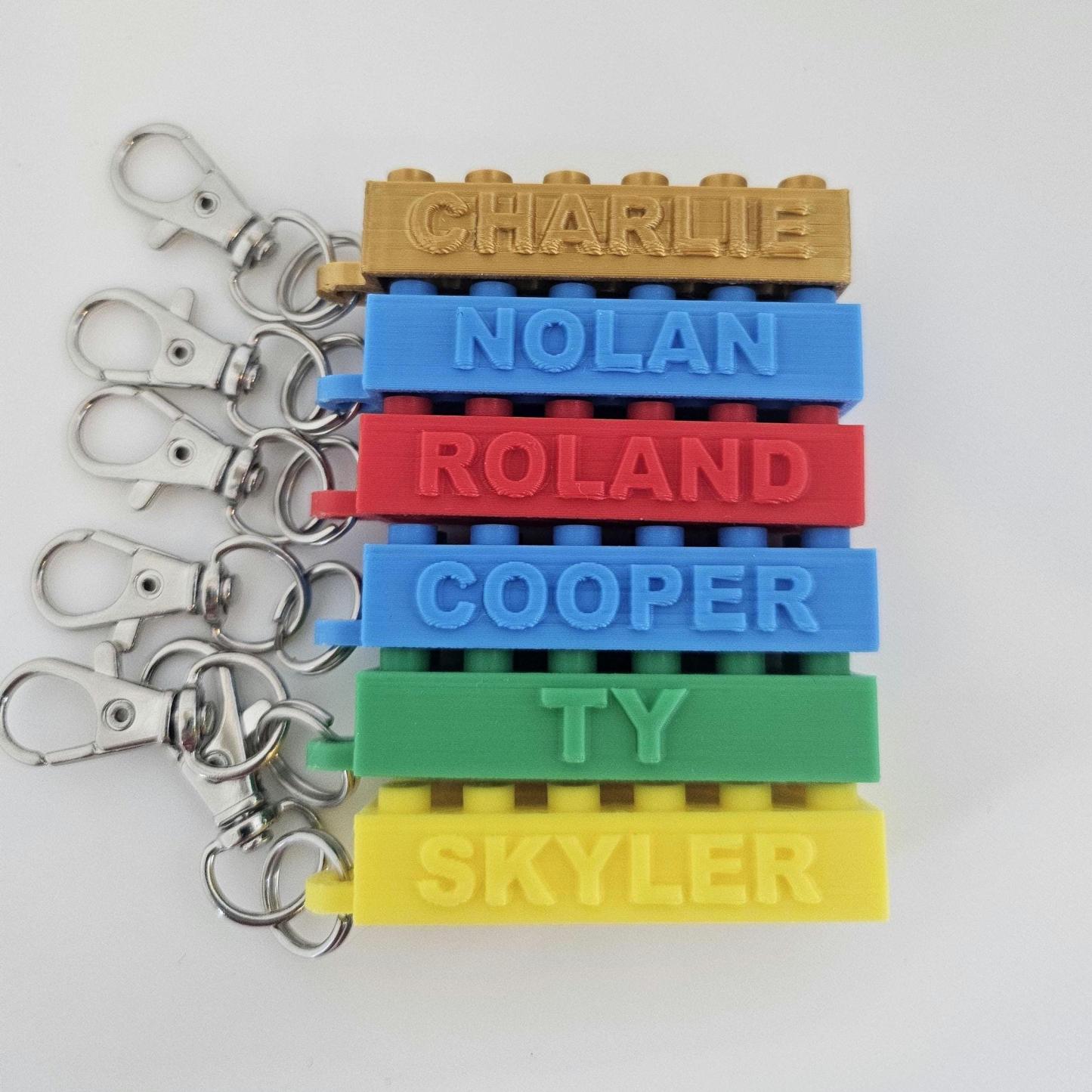 Porte-clés Personnalisé De Nom De Brique : Porte-clés De Bloc Personnalisé, Cadeau Amusant - CustWitFR