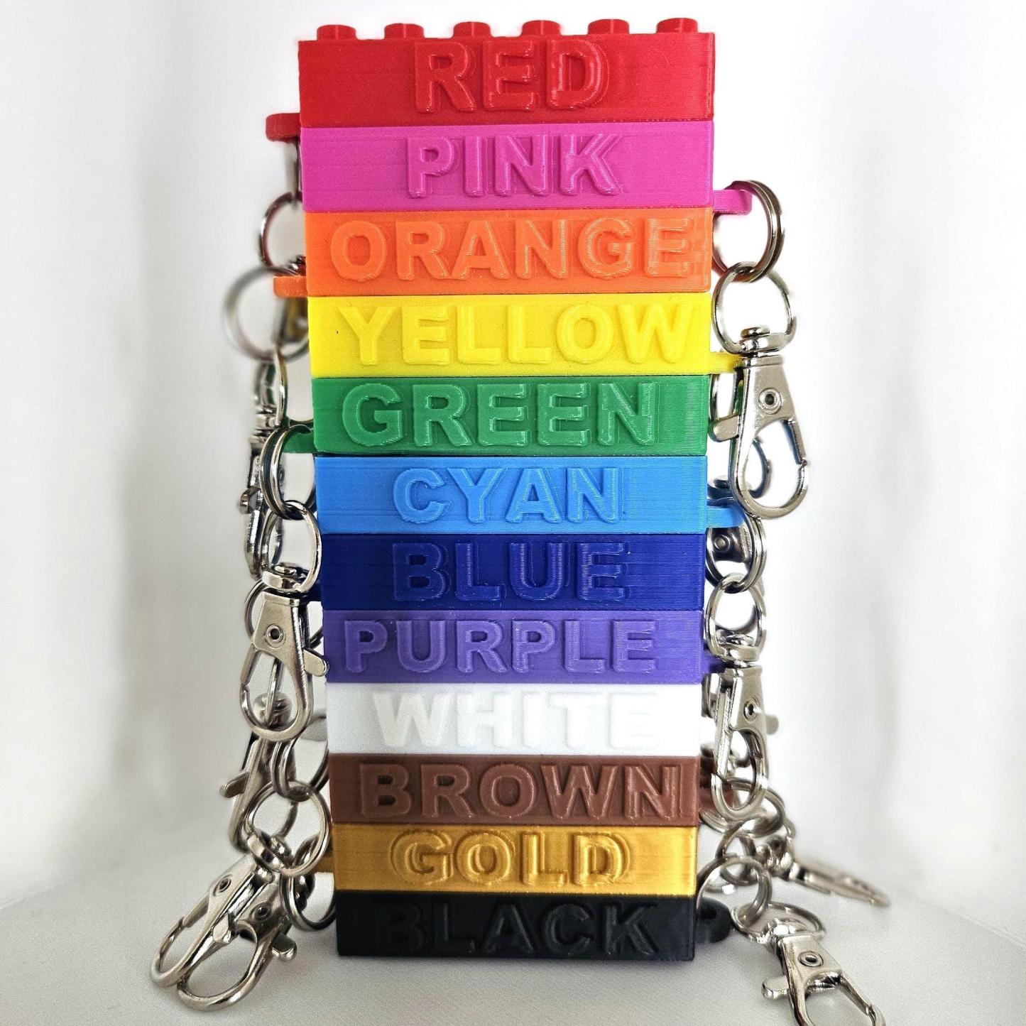 Porte-clés Personnalisé De Nom De Brique : Porte-clés De Bloc Personnalisé, Cadeau Amusant - CustWitFR