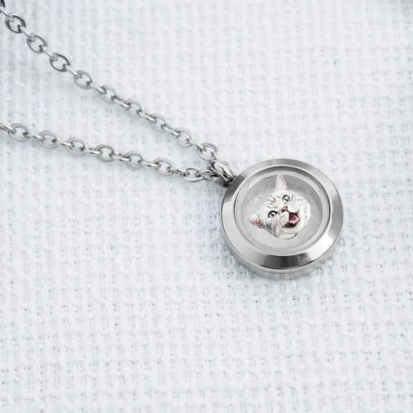 Collier Médaillon Personnalisé En Fourrure Pour Animaux De Compagnie, Collier Médaillon En Poils De Chien Et De Chat, Bijoux Commémoratifs Pour Animaux De Compagnie
