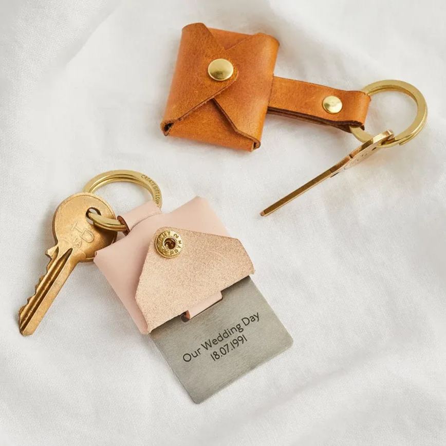 Porte-clés En Cuir Personnalisé Avec Photo Cachée - Cadeau Idéal Pour La Fête Des Mères Et La Fête Des Pères