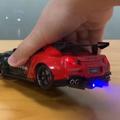 Hypercar Alarm Clock with Engine Sound, Exhaust Effect & LED Lights – Desk Gift for Car Lovers