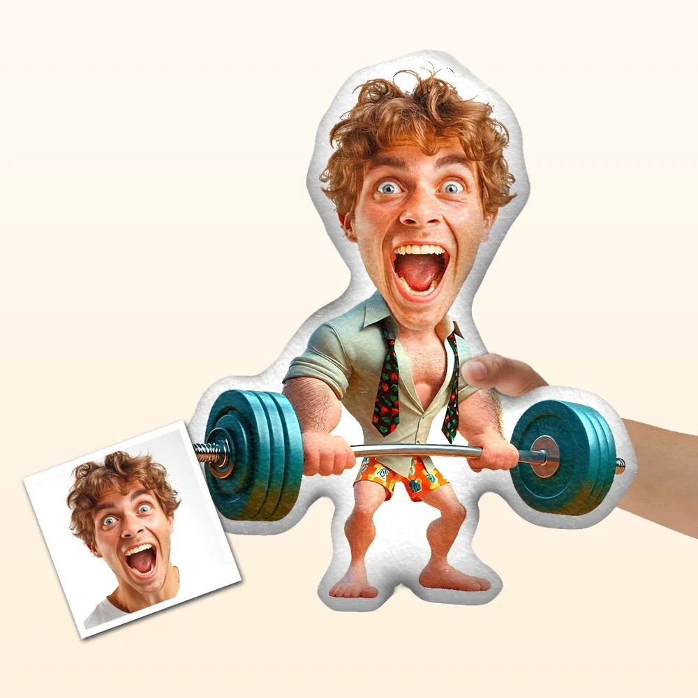 Coussin Photo Personnalisé Pour Le Visage, Cadeau Saint-valentin Pour Homme Sportif, Poupée Avec Photo Et Visage, Poupée Personnalisée