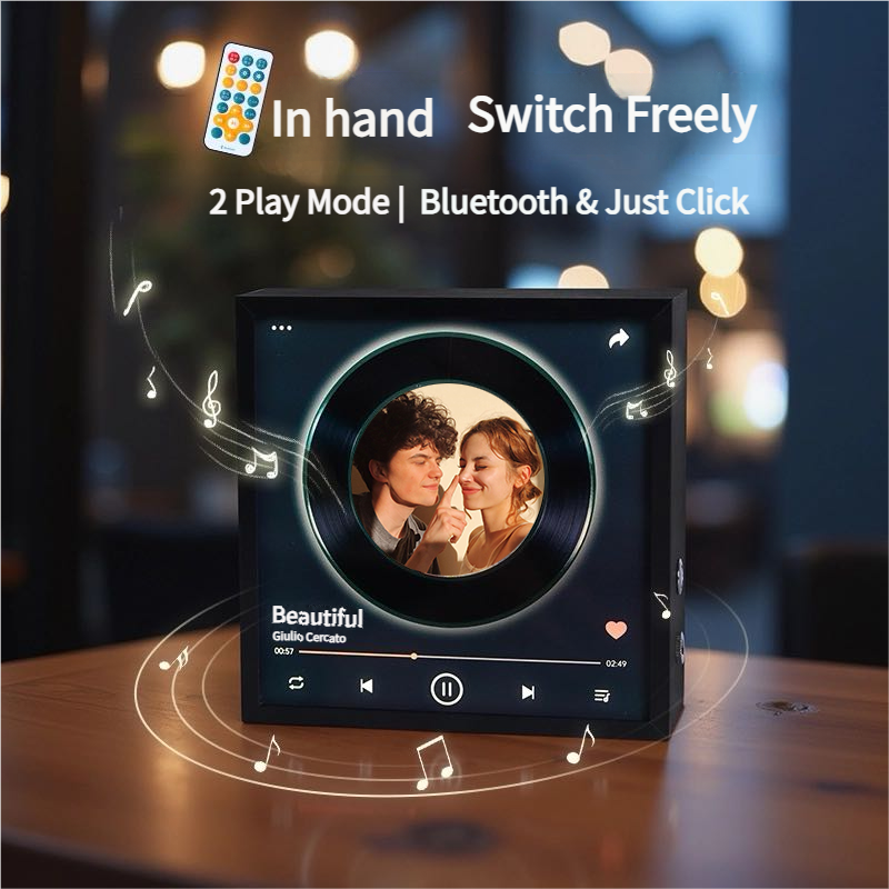 Custom Music Fridge Magnet with Light New 5.0 Upgrade Music Wall Photo Sticker That Plays Music Without Cell Phone & Bluetooth Speaker Multiple Styles Couple Gifts