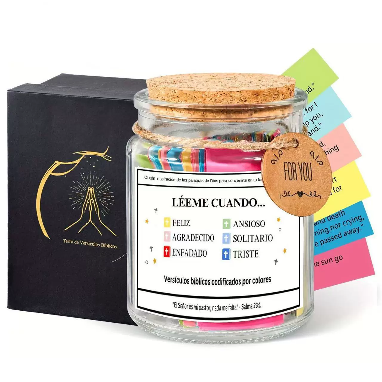 Bocal À Prières En Verre Avec Messages, Cadeau D'amour Significatif, Décoration Spirituelle Pour Bureau