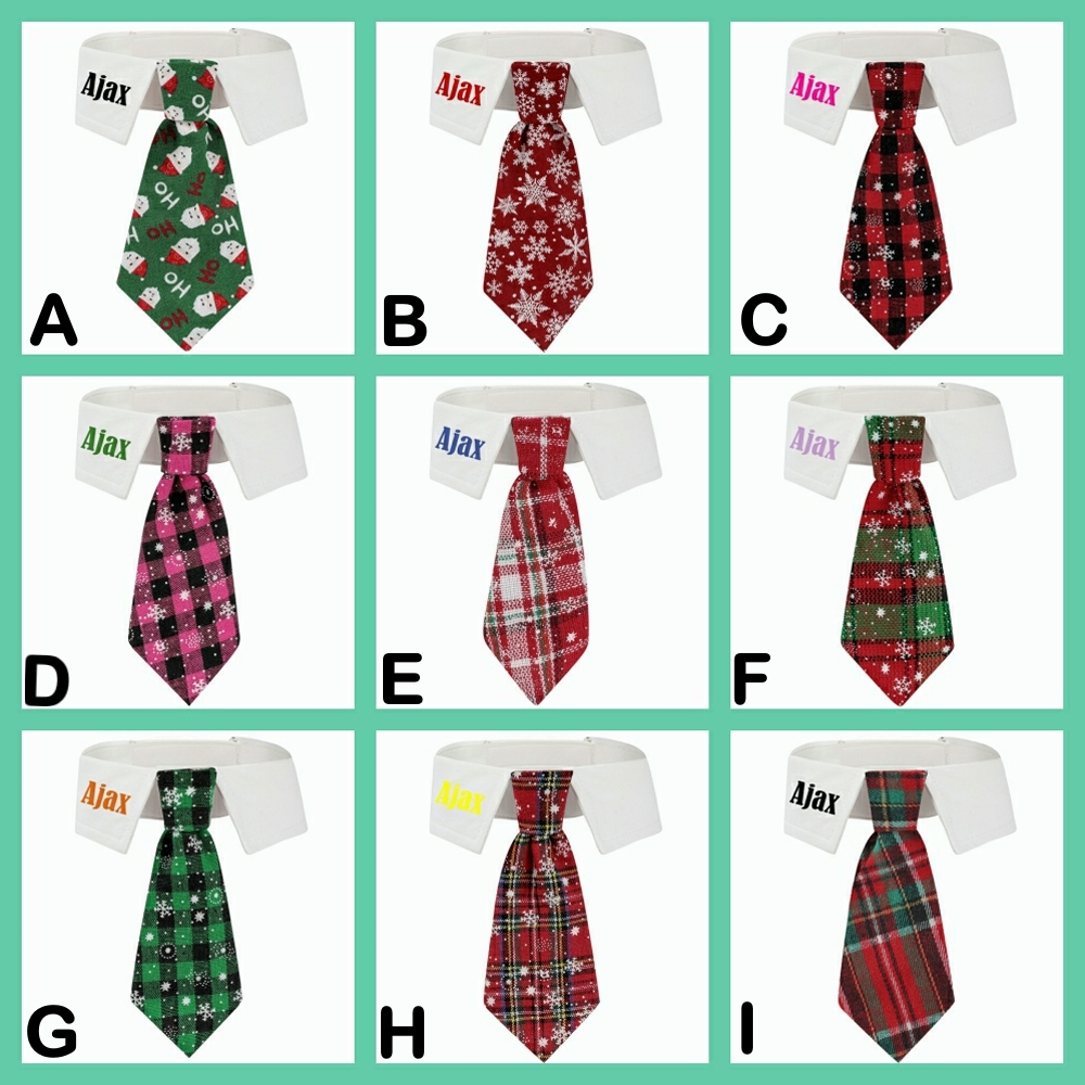 Cravatta Natalizia Con Nome Personalizzato, Regalo Per Gli Amanti Degli Animali Domestici