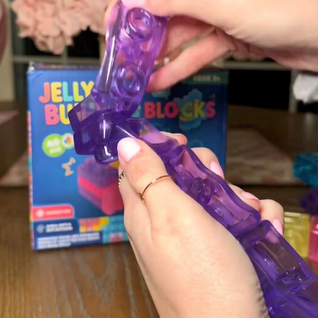 Jelly Building Blocks: 40-Piece Montessori Sensory Building Soft Toy Blocks