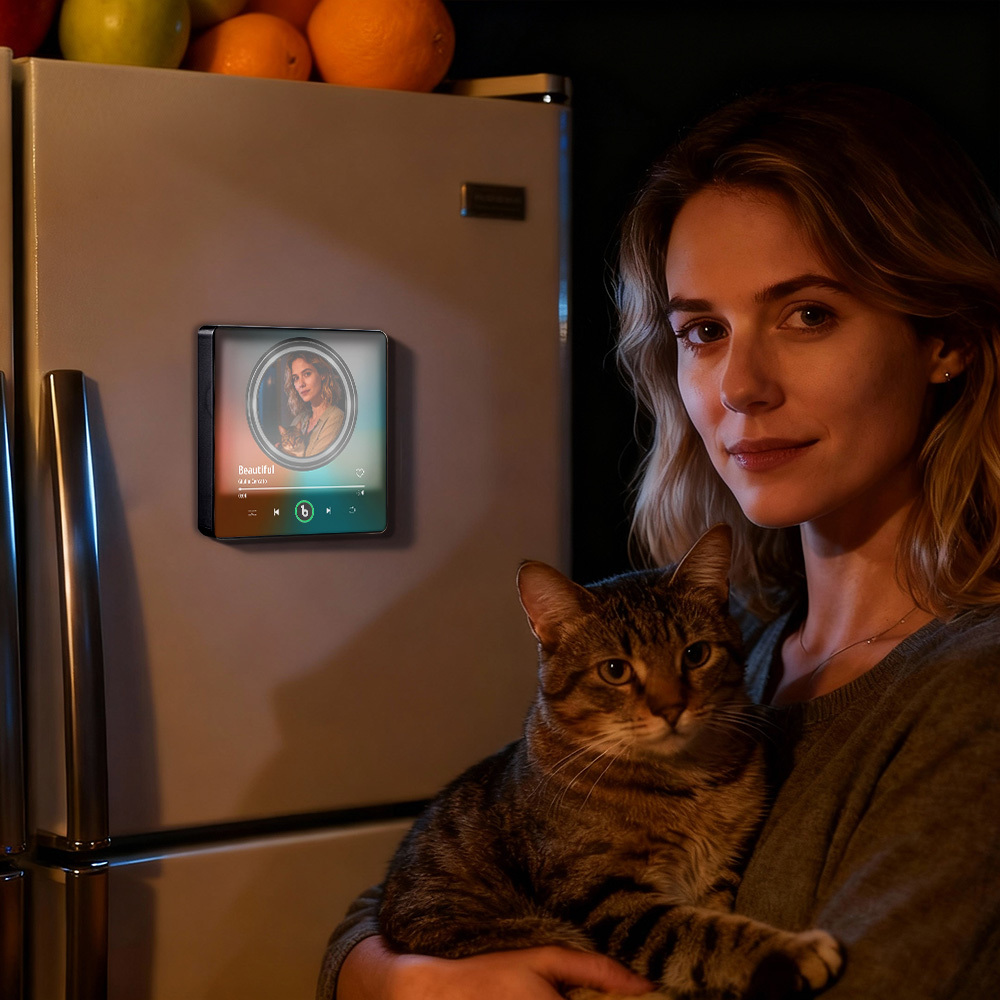 Personalized Light-Up Fridge Magnet With Music Play Custom Songs With Photo Unique Gift for Family