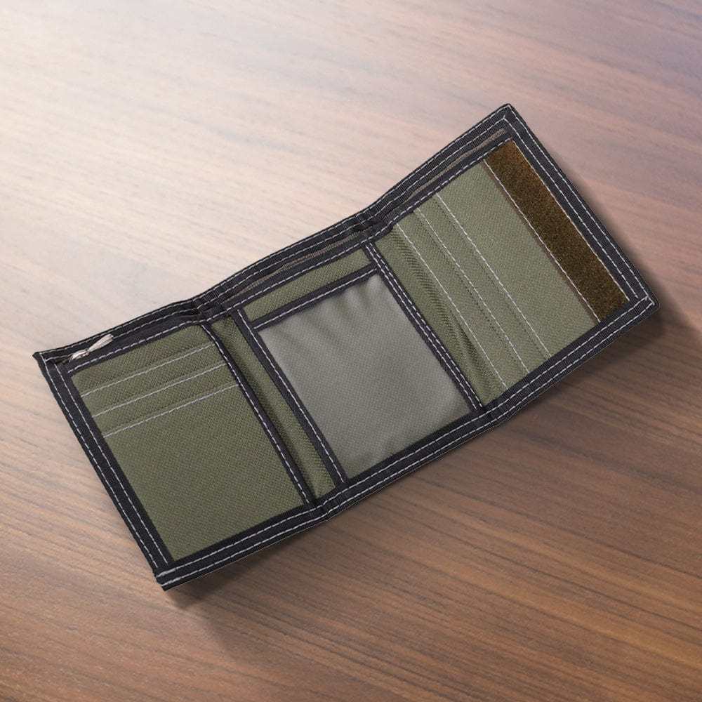 Portafoglio A Tre Ante In Nylon Con Chiusura In Velcro, Regalo Di Compleanno Per Lui, 4 Colori - 